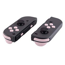 eXtremeRate Botones para Nintendo Switch y Oled Versión, Teclas de ABXY Dirección SR SL L R ZR ZL Gatillos, Resorte de Reemplazo para Joycons - No Incluye Carcasa, Rosa