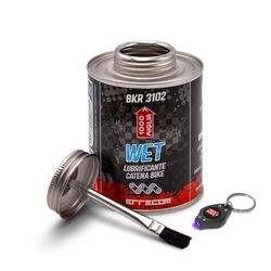 1000 Miglia BKR 3102-400 ml Can, Wet Lube Bike Chain, for Wet and Muddy Weather Conditions, Brush included