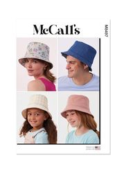 MCCALLS Sewing Pattern M8497A Children's, Teens' and Adults' Bucket Hat A (All Sizes)