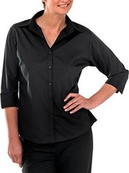 Dames Bloem 3/4 SLEEVE ZWART