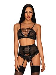 Obsessive Basitta 3-pcs Set Black L/XL