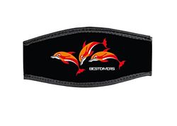 Best Divers klockarmband mask av neopren, dubbel kardborrband, 3 delfin