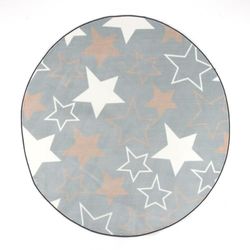 MANTAS MORA Tapijt, polyester, grijs, Ø100 cm