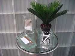 Glass Block Pencil Holder