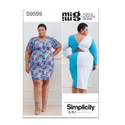 Simplicity SS9599G5 Robe grande taille G5 (26W-28W-30W-32W-34W)