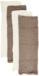 Pippi Unisex baby 4-pack tygblöjor, dregellappar, gosiga handdukar eller blöjhanddukar, lämpligt set med badkläder, Beige (Cinder 270), One size