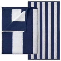GC GAVENO CAVAILIA Microfiber Beach Towel Large - Super Absorbent Sand Free Beach Towels - Extra Large Beach Towel for Adults (100x200 cm) - Soft, Compact, Lightweight (1 Piece) - Navy