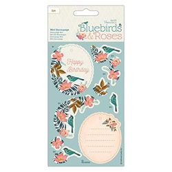 Blauwe vogels & Rozen Decoupage, Multi