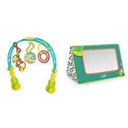 Bright Starts, Arco De Juego Flex ‘N Go+, Sit & See Safari - Espejo Plegable para Jugar