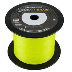 SpiderWire Dura 4 Línea de Pesca, Amarillo, 0.4mm/45kg/99lb/1800yd