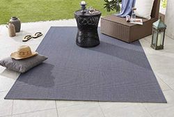 NORTHRUGS Tapis d'intérieur et d'extérieur Match - 120 x 170 cm - Résistant aux intempéries - Moderne - Couleur Unie - pour Balcon, terrasse, Jardin, Jardin d'hiver, Salon - Imperméable - Bleu