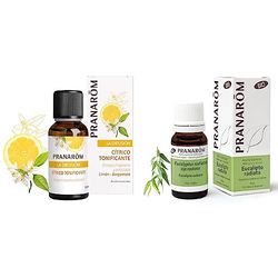 Pranarom - Difusión - Cítrico Tonificante (Bio), 30 ml & PRANARÔM Aceite Esencial De Radiata Bio - Hoja, Eucalipto Radiata, 10 Mililitro