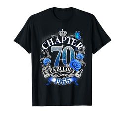 Womens Chapter 70 Fabulous Since 1955 70th Birthday Design Maglietta