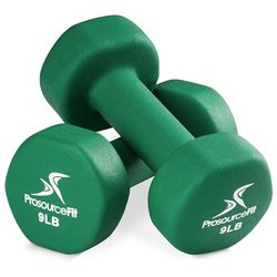 ProsourceFit Neopreen halter gecoat voor anti-slip grip, 4,1 kg