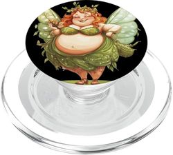 Disfraz de hada gorda con alas para amantes de las hadas regordetas PopSockets PopGrip para MagSafe