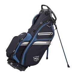 Wilson Borsa da golf, Borsa da trasporto EXO II, Nero/Blu, Supporto integrato