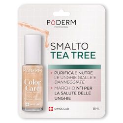 PODERM - MICOSI DELLE UNGHIE | Smalto colorato TEA TREE | Prevenzione e trattamento delle unghie gialle/danneggiate dalla MICOSI | TRATTAMENTO E COLORE | Mani/Piedi | Swiss Made