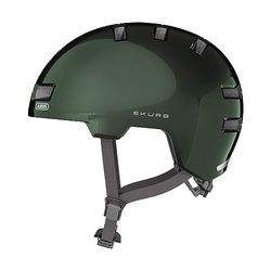 ABUS Casco urbano Skurb, Casco de bicicleta robusto para uso diario, patinaje, BMX o longboard, verde, talla M