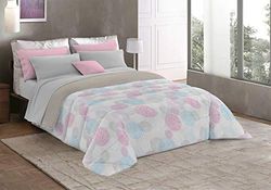 Italian Bed Linen MB Home Italy - Colcha de Invierno de Microfibra, moléculas, Individual