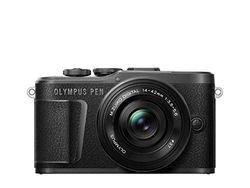 Olympus E-PL10 Pancake Zoom - Cámara de 10 MP (batería y cargador incluidas) negro - kit cuerpo con dos objetivos E-PL10 negro y EZ-M1442EZ plata