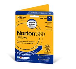 Norton 360 Deluxe 2020, Antivirus Software For 5 Devices and Utilities, 1-year Subscription with Automatic Renewal, Includes VPN and Password Manager|Norton 360 Deluxe 2020|1|1 Year|PC|Download