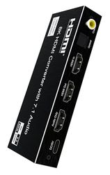 PremiumCord HDMI audio-extractor HDR10, stereo-uitgangen, SPDIF, RCA, HDMI, UHD 8K 4320p 60Hz, 4K 2160p 120Hz, Full HD 1080p, 40Gbps, Vrr, Dts, Dolby Atmos, metalen behuizing, kleur zwart