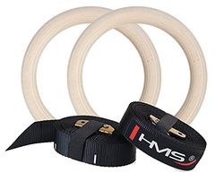 HMS 17-35-008 5907695518450-Anillos de Entrenamiento de Madera, Unisex Adulto, Multicolor, Talla única