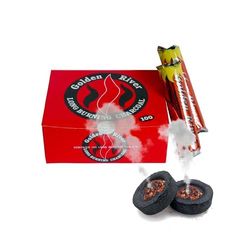 Avilia Lot de 100 charbons cylindriques pour narguilé et encens - Brûlage Long, 3,3 cm, Parfait pour aromathérapie et Fumeurs