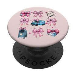 Coquette Bow Correo Portador de Correo Mujer Trabajadora Postal Correo Señora Mam PopSockets PopGrip Adhesivo