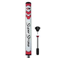 Super Stroke CounterCore Flatso 1.0 Putter Grip, unissexo-adulto, vermelho, tamanho único