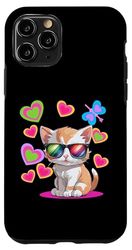 Occhiali da sole con gatto anni '60 Custodia per iPhone 11 Pro