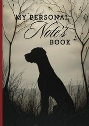 My Personal Note's Book: Hardcover Wide Journal 7x10 inches Dog Papercut Style Design Ideal Gift for Dog Lover's Friends and Families