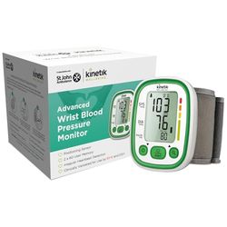Kinetik Wellbeing Advanced Wrist Blood Pressure Monitor - BIHS Approved Heart Rate Machine - Digital Health Monitors with High BP Detection & Universal Cuff – In Association with St John Ambulance