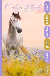 CAHIER DE TEXTE Cheval 2024 2025: pour les enfants en primaire, pour bien organiser et planifier votre année scolaire.