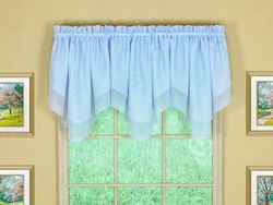 Today's Curtain Emelia Original Voile Ascot 25 Pulgadas, Azul Cielo, 40 Pulgadas de Ancho x 25 Pulgadas de Largo