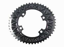 ABSOLUTEBLACK Chainring Ø110 mm Outer (double) 48T 4 holesGrey, Aluminium 7075, Oval, 2x10/11