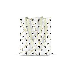 Bonamaison Printed Tote Bag, Reusable Grocery Bag, Shopping Bag, Machine Washable, Foldable, Canvas Cloth Bag with Handles, Size: 34x40 Cm