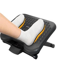 ACROPAQ Reposapies de oficina - Ajustable en 3 Alturas, grado de inclinación -30 para +30 - Reposa pies Ergonómico - Reposa pies trabajo oficia - Gris