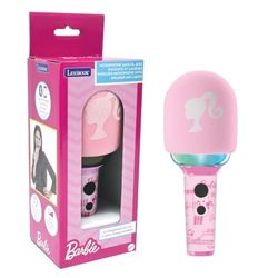 Lexibook, Barbie, Microphone sans Fil avec Enceinte et lumières, 4 modificateurs de Voix, Effets Lumineux Multicolores, Batterie Rechargeable, MIC280BB