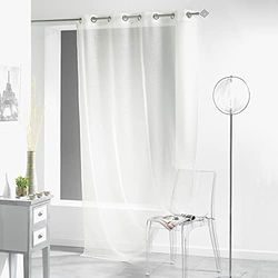 douceur d'Intérieur Lissea Cortina com argolas integradas, poliéster, cor bege, tamanho: 140 x 240 cm