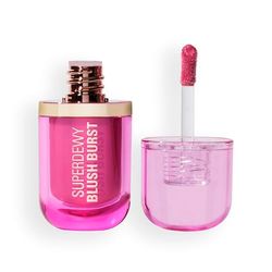 Revolution Superdewy Liquid Blush Burst - Blush liquido coprente buildable per guance, formula siero con peptidi e acido ialuronico, Vegan - Peach Spritz - 4,2 ml