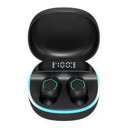 Soundos Bluetooth-hörlurar, Bluetooth-hörlurar i örat med mikrofon, trådlösa hörlurar med Bluetooth 5.1 brusreducering, touch-sensorer, IPX7 vattentät, 28H speltid