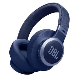 JBL Live 770NC Cuffie Over-Ear Bluetooth Wireless, con Cancellazione Adattiva del Rumore, SmartAmbient, Personi-Fi 2.0, JBL Surround, Connessione Multipoint, fino a 65 Ore di Autonomia, Blu