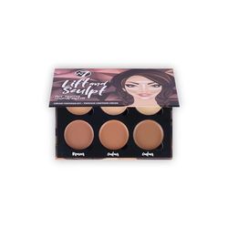 W7 Lift & Sculpt Kit Contouring - Palette per Correttore, Illuminante e Contouring - Istruzioni dettagliate incluse