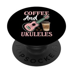 Café et ukulélés PopSockets PopGrip Interchangeable