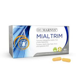 Marnys Cápsulas Cúrcuma, Lúpulo, Yuca y Ácido Hialurónico para el alivio y movilidad - Mialtrim - Activos naturales para Tus Músculos, Huesos Y Articulaciones -60 Cápsulas Vegetales