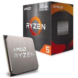 AMD Ryzen 5 5500GT Processor (Radeon geïntegreerde grafische kaart, 6 Cores/12 Threads , 65W DTP, AM4 Socket, 19MB Cache, tot 4,4 GHz klokfrequentie, koeler Wraith Stealth)