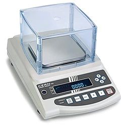 Báscula de precisión con aprobación de calibración [núcleo PEJ 620-3M] Balanza de precisión robusta de laboratorio e industrial, con aprobación de calibración [M], rango de pesaje [Max]: 620 g,