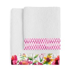 HappyFriday Cassia Lot de 2 Serviettes Multicolores