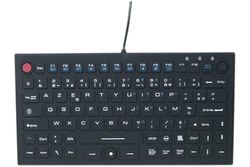 Waterproof compact silicone keybord/mouse set Black- USB